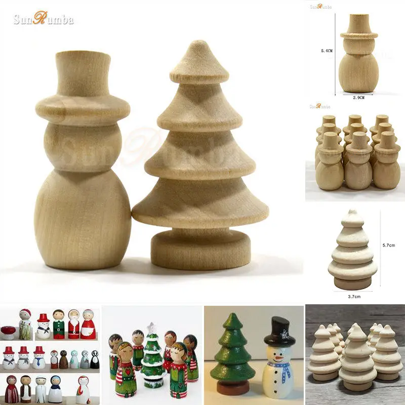 snowman peg dolls MUW-154-09