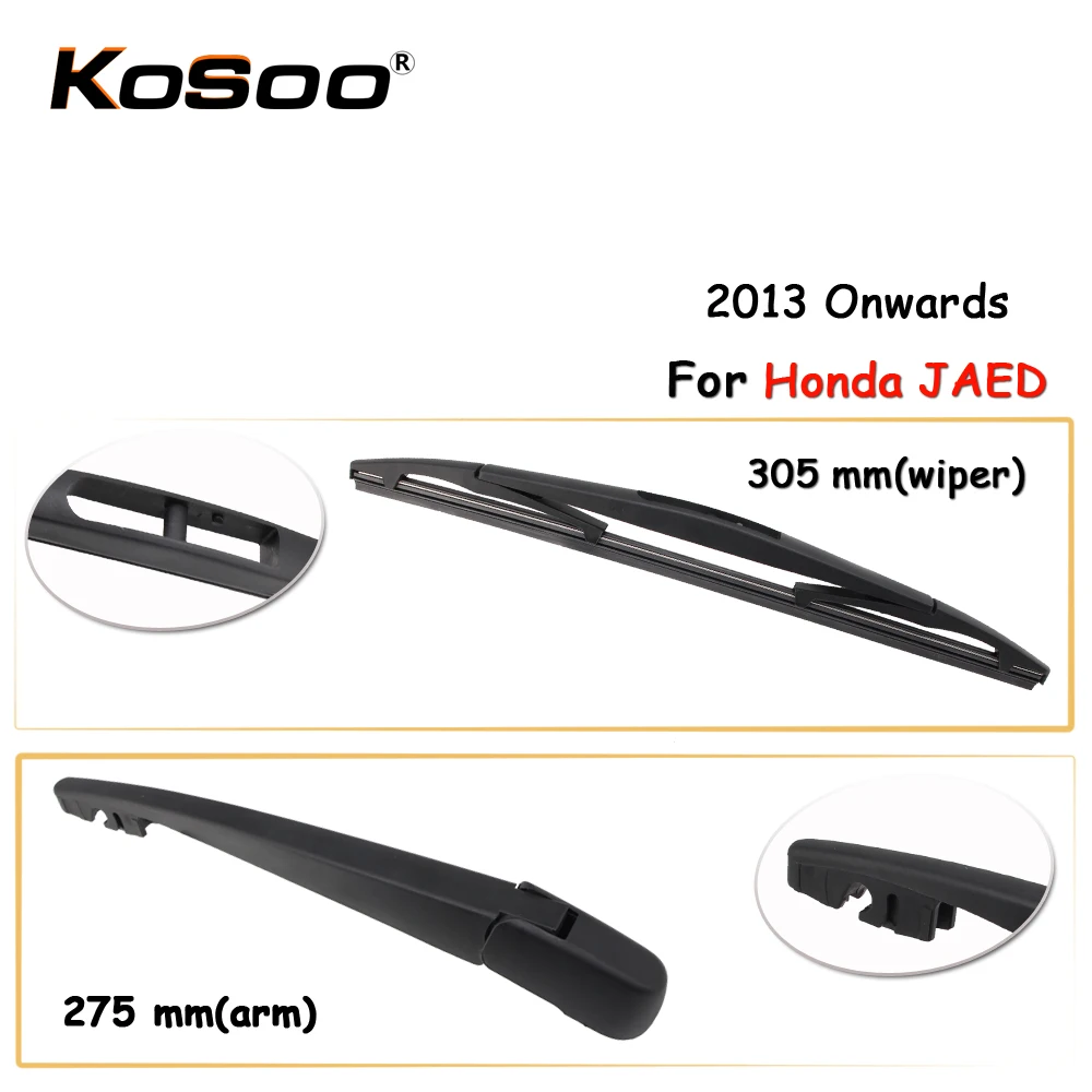 KOSOO Auto Rear Window Windshield Wiper Blades Arm Car Wiper Blade For Honda JAED,305mm 2013 2013 Honda Civic Ex Wiper Blade Size