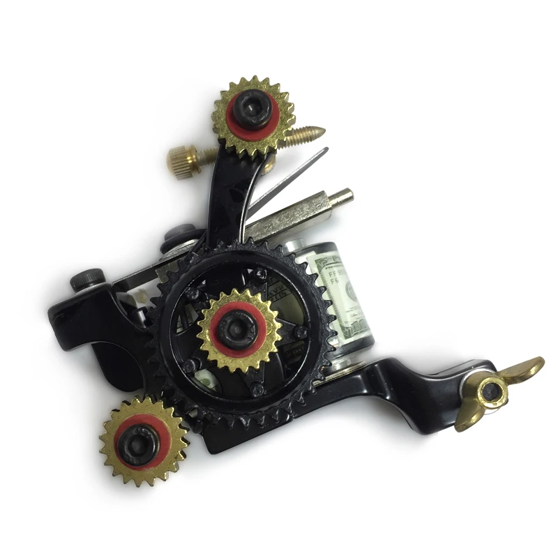 

Pro Tattoo Machine Hand Assembled Shader Gun 10-Wrap Coils "Wheel of Pleasure"