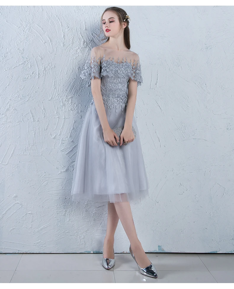 Это YiiYa, модное дизайнерское Элегантное коктейльное платье с коротким рукавом, кружевное коктейльное платье длиной до колена с цветами, LX383