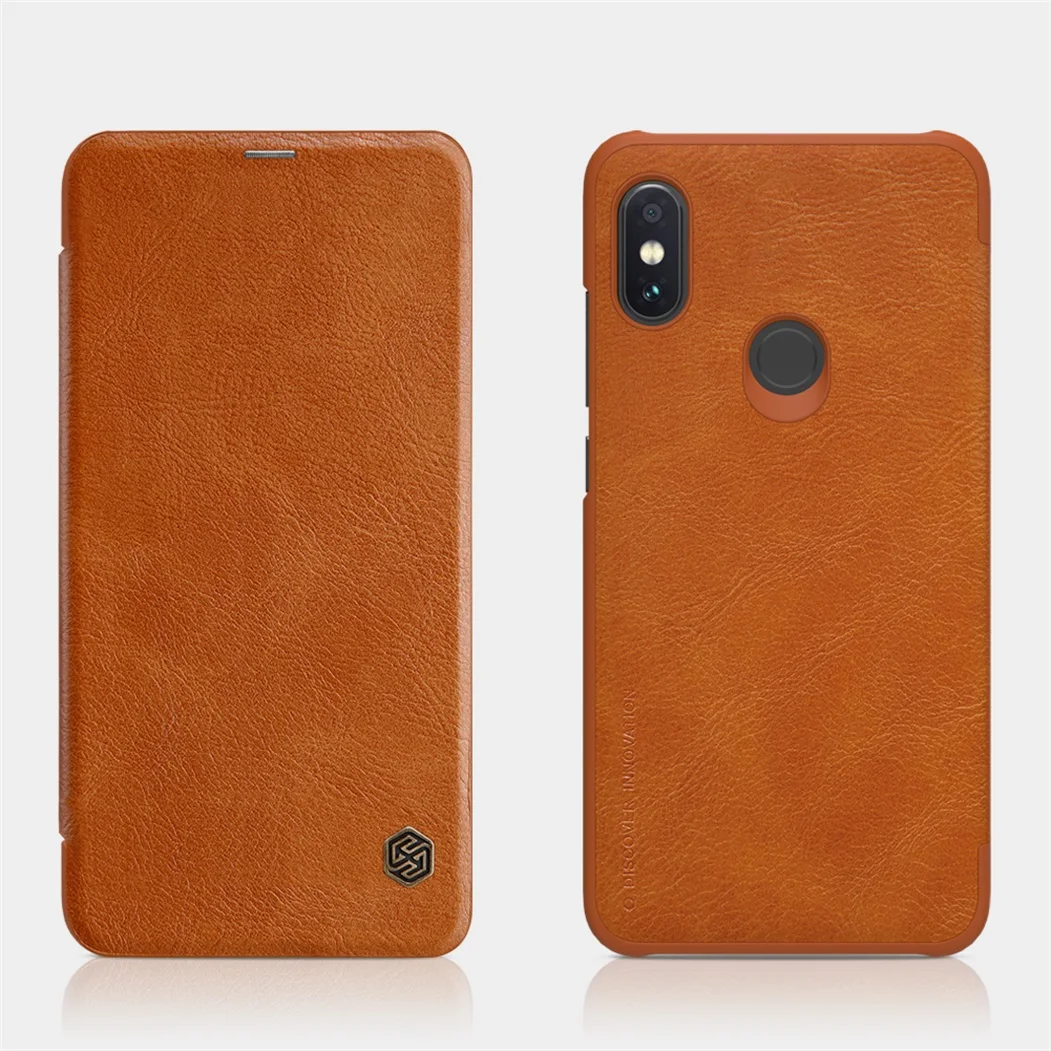 For Xiaomi Redmi Note 6 Pro Flip Case Nillkin QIN Series Leather Case Card Pocket Wallet Flip Cover for Xiaomi Redmi Note6 Pro xiaomi leather case glass