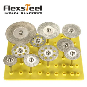 

10pcs/set 3.17mm 1/8" Shank Diamond Cutting Discs Set Circular Saw Blades Disk Rotary Tool Set Cut-off Wheel for Dremel