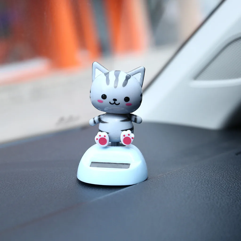 

Car accessories ABS solar swing shaking head cat car decoration dashboard toy car decoration cat L0516