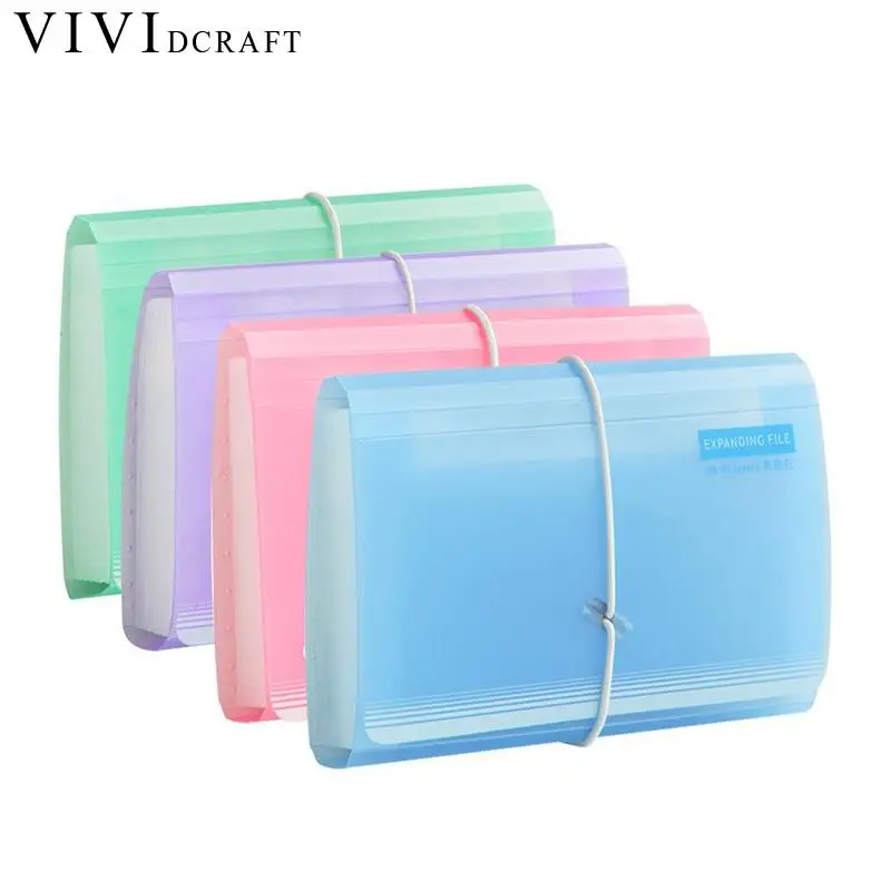 Vividcraft модные Карамельный цвет прозрачно многослойная A6 Папки и файлы Органы