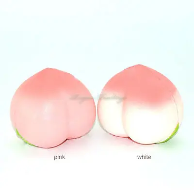 Огромный 10 см мягкий розовый/белый персик медленно растущий крем ароматизированный телефон ремень детские игрушки