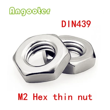 

500PCS Metric thread DIN439 M2 Stainless steel hex thin nuts/hexagon thin nuts