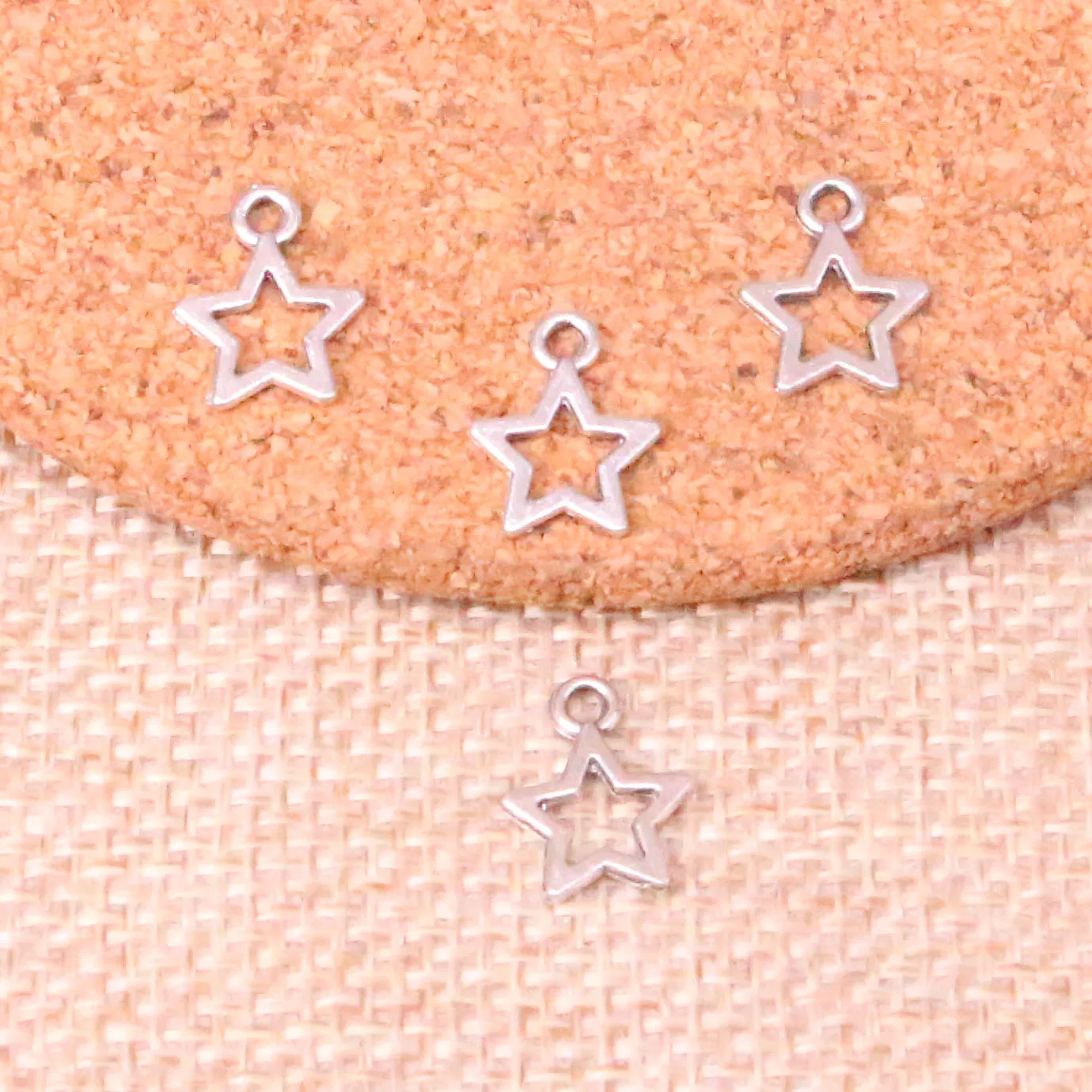 50pcs Star Charms Metal Pendants for Bracelet and Necklace Jewelry DIY Handmade 12mm | Украшения и аксессуары
