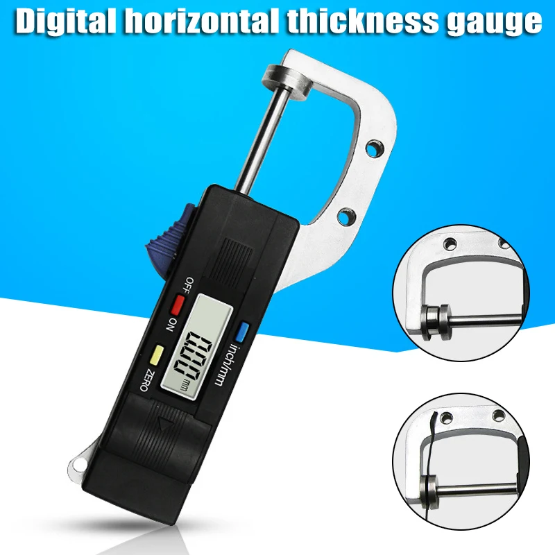 

0-25mm Digital Horizontal Thickness Gauge Jewelry Pearl Ruler Diameter Measuring Thickness Meter SKD88