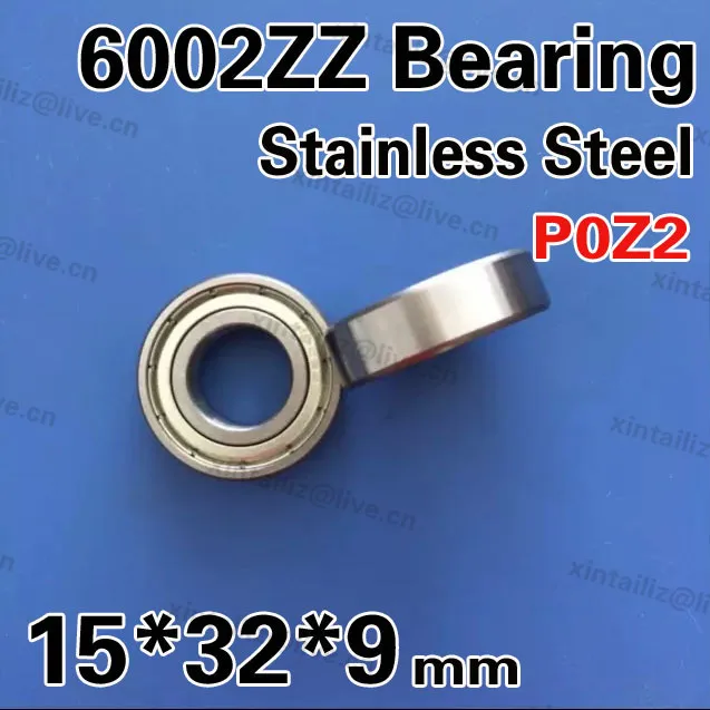 [SS6002ZZ P2]free shipping 10pcs stainless steel ABEC 5 ball bearing ...