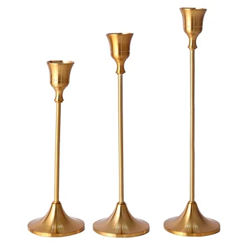 

Simple Golden Wedding Chinese Style Metal Candle Holders Decoration Bar Party Living Room Decor Home Decor Candlestick