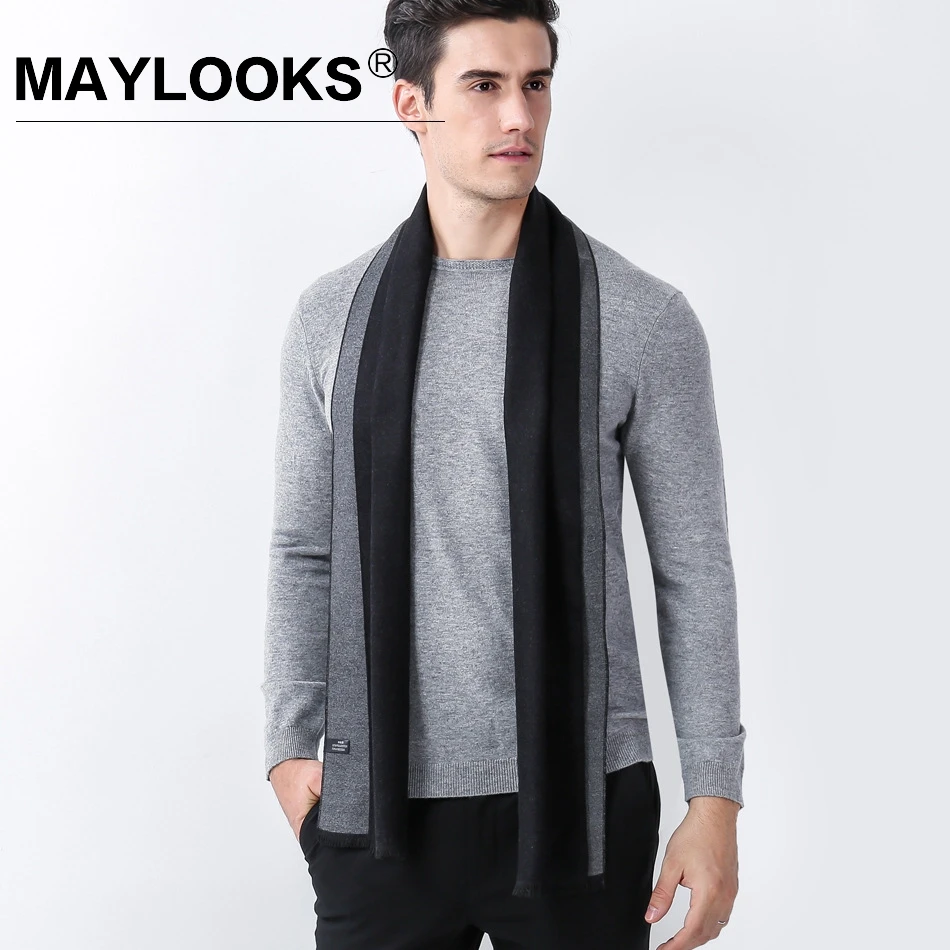 2018 Adult Sale Hot Sale Scarf Men Winter Maylooks Luxury Warm Wool Cashmere Business Imitation ...