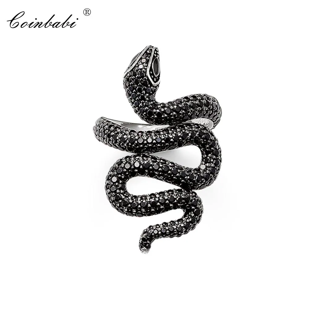 Rings Snake 925 Sterling Silver Trendy Gift For Women, Europe Style Glam Jewelry Eternity Rings Fashion Jewelry Wholesale afbeelding