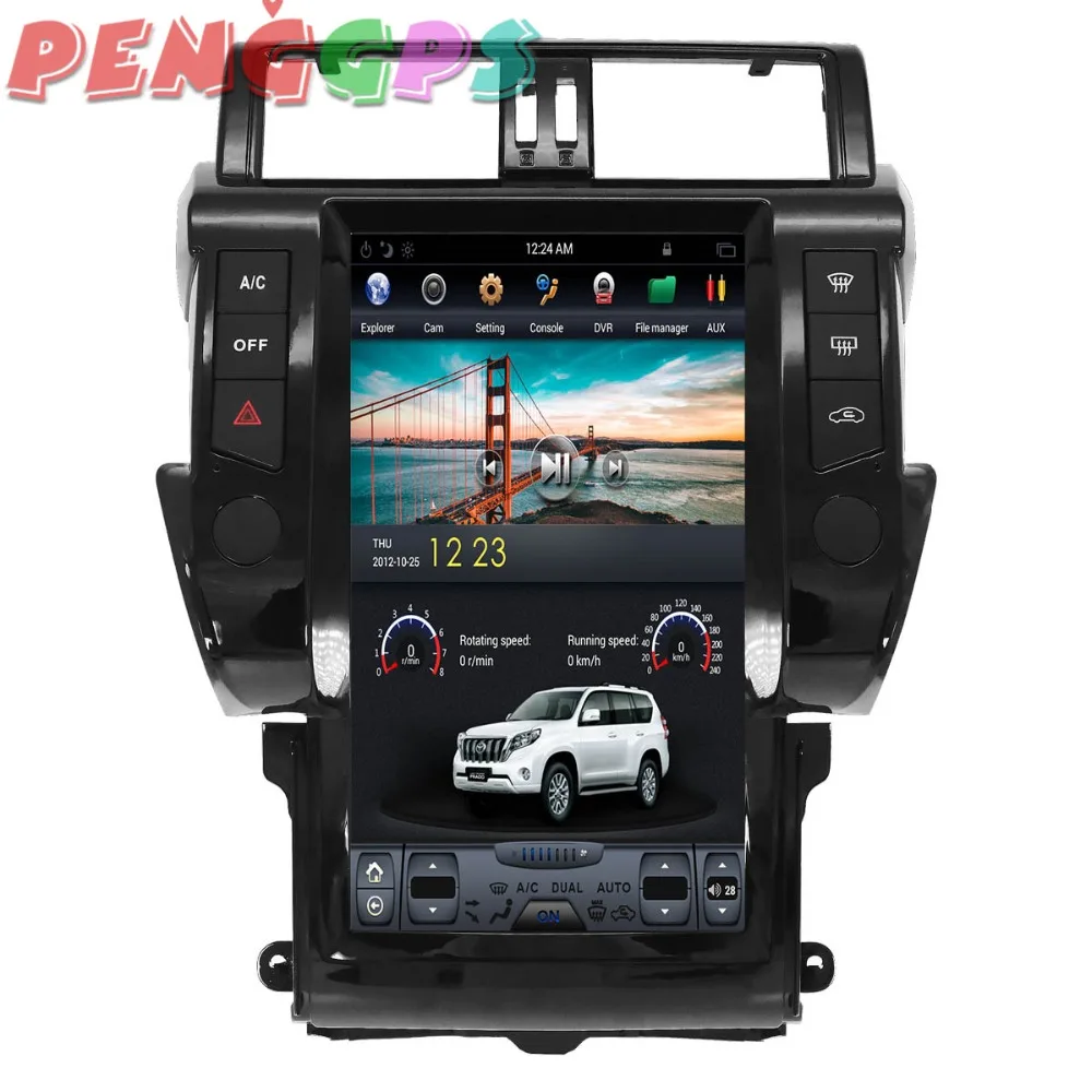 Clearance 13.6 inch Tesla style Android 7 Car Radio GPS Navigation Stereo For TOYOTA Land Cruiser Prado 150 2014 2015 2016 2017 Multimedia 1