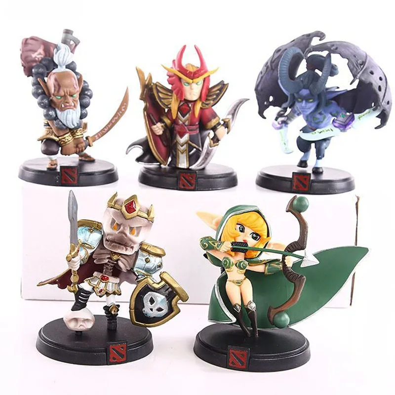  5pcs/set Dota 2 PVC Action Figure Toys Blademster Kingleoric Popular Soulguard Silence Model Collec
