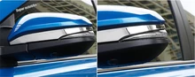 

Lapetus Stainless Steel Exterior Fit For Toyota Highlander KLUGER 2014 - 2019 Car Rearview Mirror Stripe Streamer Cover Trim
