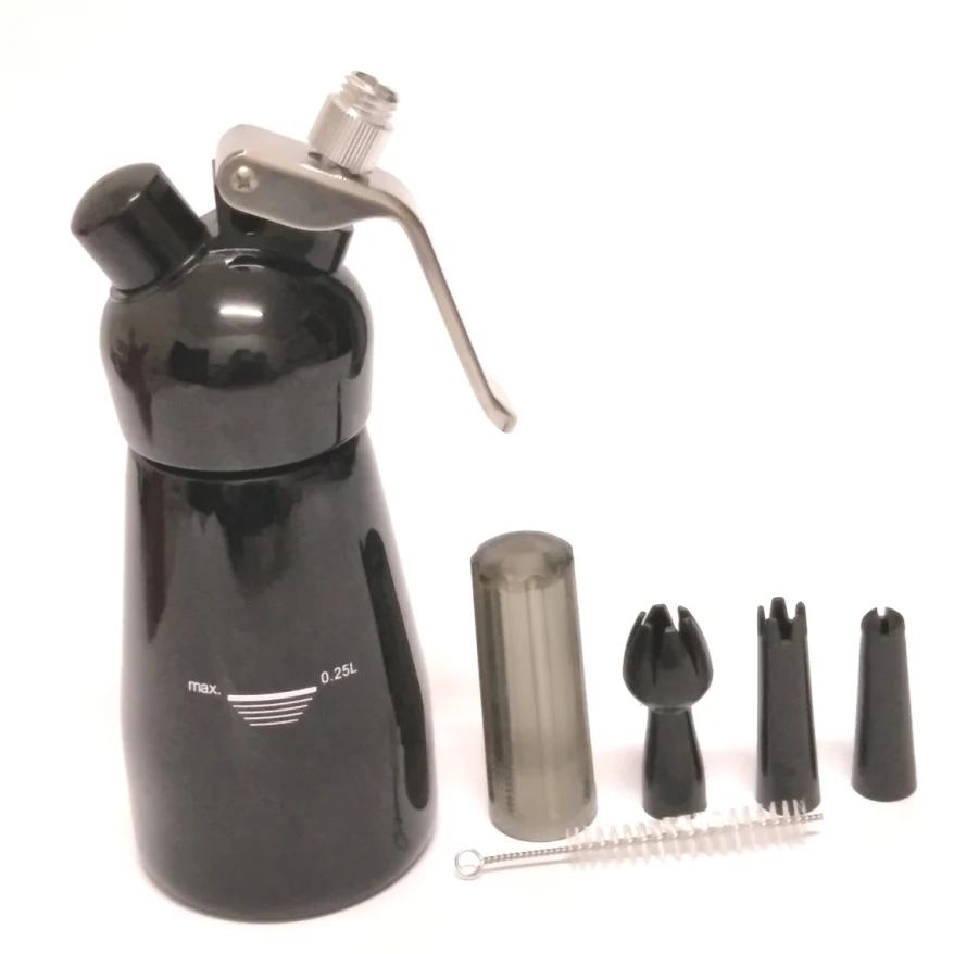 1/2 pt (0.25L) Whipped Cream Dispenser, Professional Aluminum Cream Whipper With Translucent Head(281)