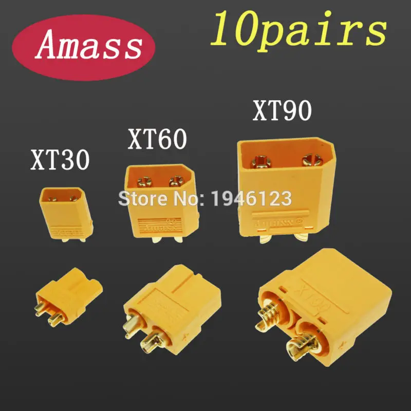 9-pair Amass XT30U Male & Female Connectors Plugs Sockets for RC Lipo Battery UK 