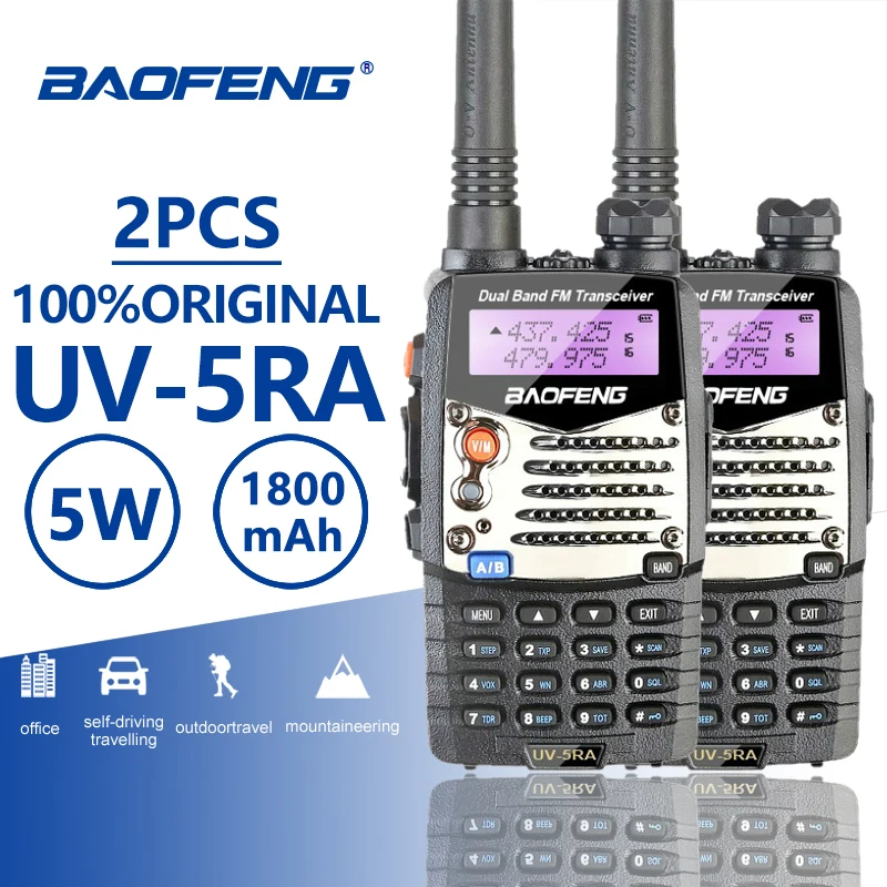 2 шт. Baofeng UV-5RA Высококачественная портативная рация VHF Ham радио Hf приемопередатчик Baofeng UV-5R Модернизированный Walky Talky Профессиональный UV5R