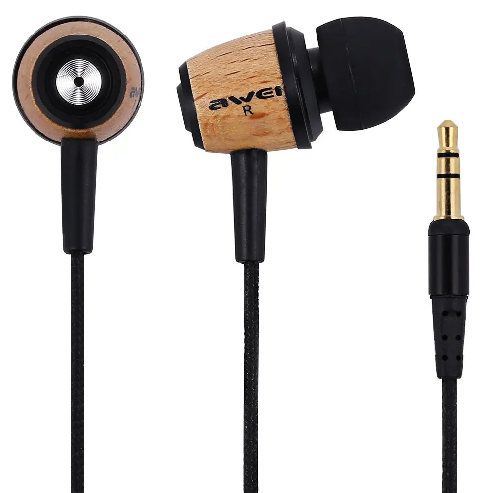 ES-Q9 деревянный дизайн Super Bass In-Ear Earphone1.2m новейший волоконный кабель смартфон планшетный ПК In-Ear soft earbud шумоизоляция