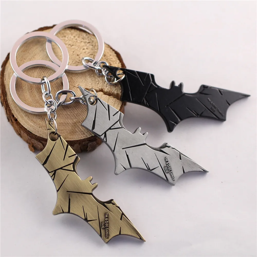 Bat Man Movie Theme Metal Keychains Batman Key Chains comic figure pendant accessories Christmas