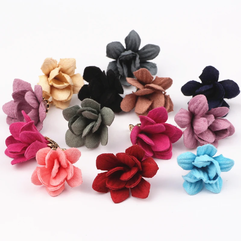100pcs Suede Tassel For Keychain Cellphone Straps Jewelry Charms,24mm Leather Tassels With Plated Gold Metal Cap Diy Accessories