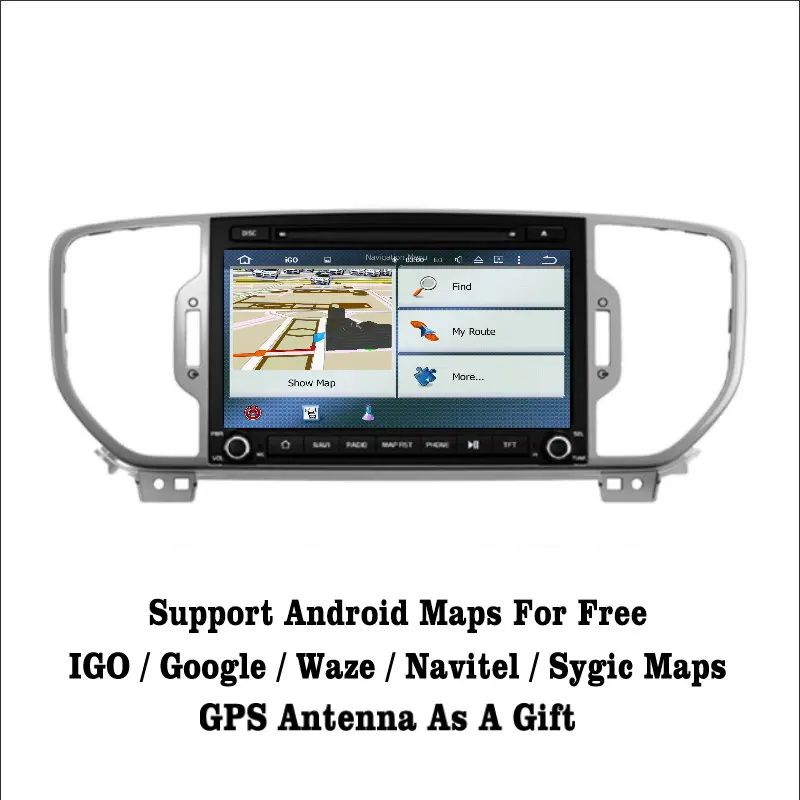Cheap Liislee Android 7.1 2G RAM For KIA KX5 / Sportage QL Car Radio Audio Video Multimedia DVD Player WIFI DVR GPS Navi Navigation 3