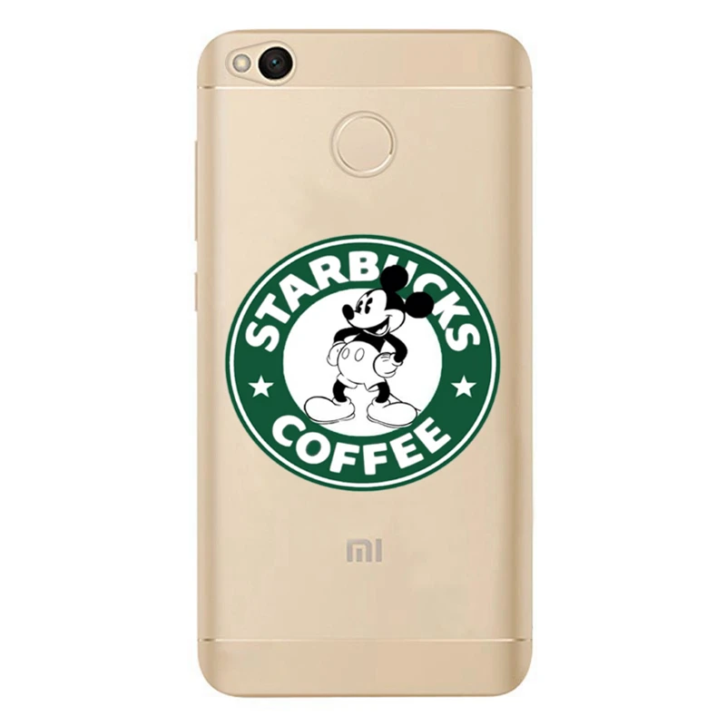 Funda For Xiaomi Redmi 4X Note 4 4A 3 Cute Starbuck Soft TPU Cover For Xiaomi Mi A1 Note 4 Pro Case Original Coque Case D302