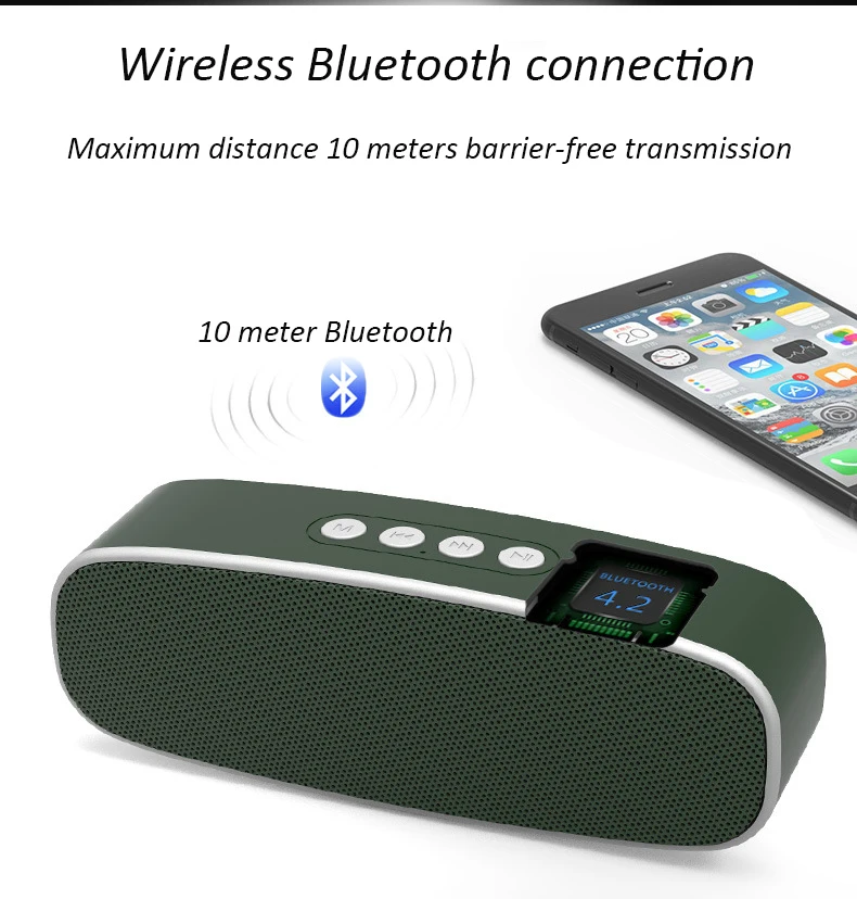 Portable wireless Bluetooth Speaker Stereo big power 10W system TF FM Radio Music Subwoofer Column Speakers for Computer (9)