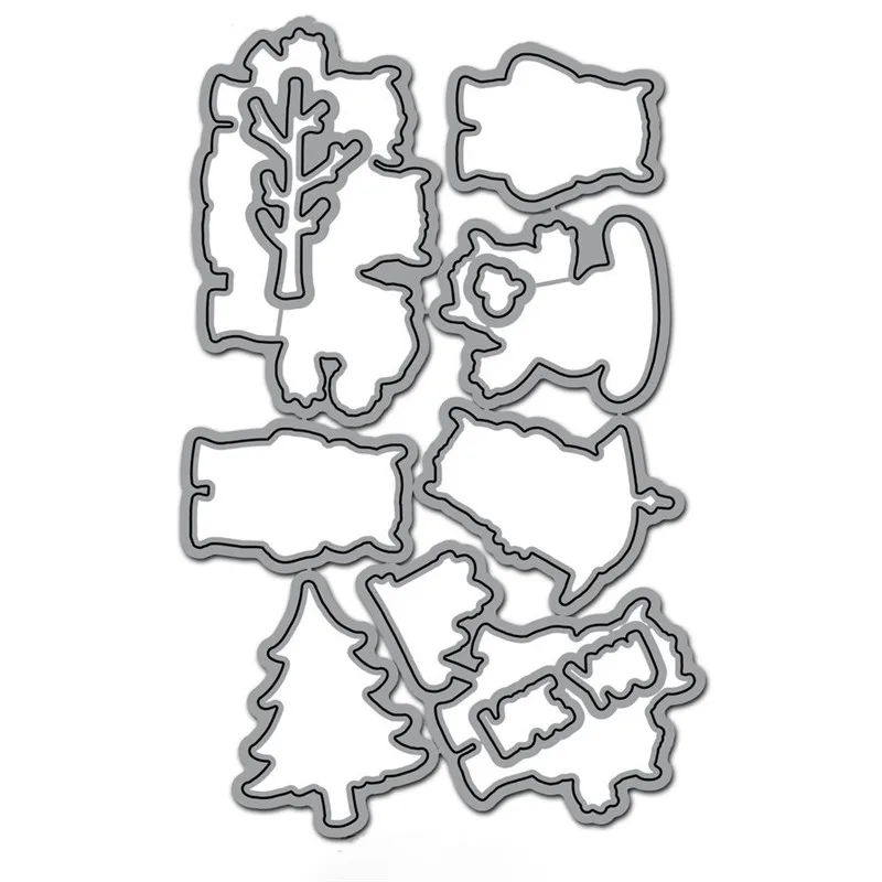 

Eastshape Snow Monster Clear Stamps and Metal Cutting Dies Scrapbooking for 2019 New Craft Dies Set Embossing Stencils