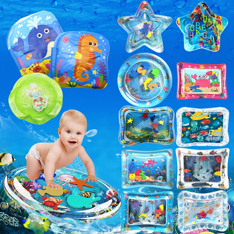 

Baby Inflatable Patted Pad Prostrate Water Cushion Pat Pad toy Inflatable Water Cushion Dual Use Summer Toy