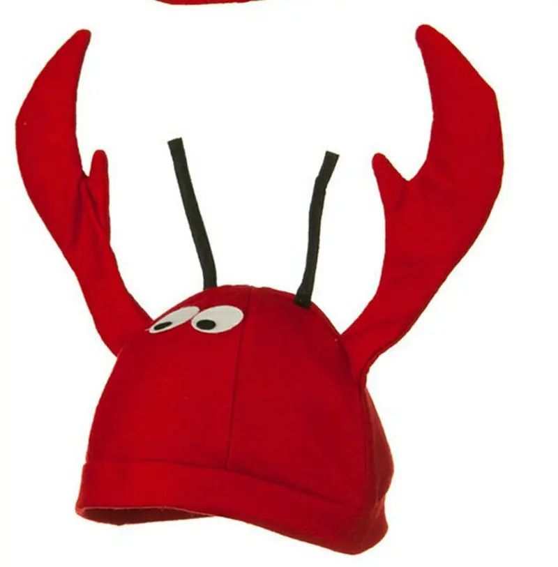 Costumes & Accessories & Hats 3 D red crabs lobster hat, Christmas