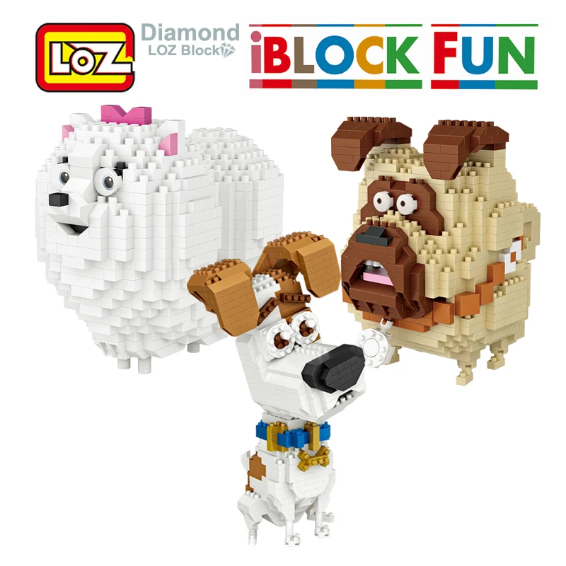 

LOZ Lovely Dog Cartoon Pets Building Diamond Blocks Toy Secret Life Figure Toy For Children Age 14+ Offical Authorized Kid Gift