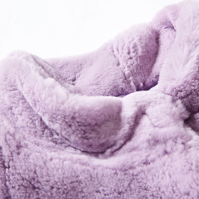 Flower cut loose fit natural rex rabbit fur coat women plus size stand collar real fur jacket 2018 autumn winter collection