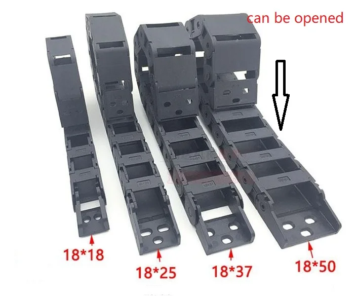 L1000mm 18x18 25 37 40 50 мм кабель Цепной провода Перевозчик с коннекторами для ЧПУ маршрутизатор станков