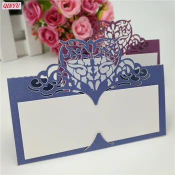 

1000pcs Hollow Wedding Laser Cut Decor Table Name Cards 9x9cm Place Setting Name Card for Wine Glass Wedding Supplies 5ZSH871