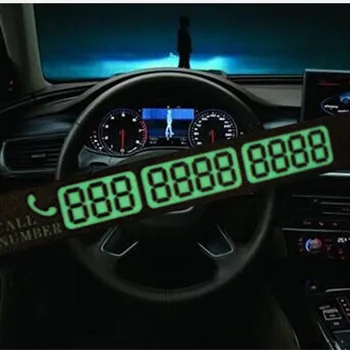 

Car Night Luminous Temporary Stop Sign Mobile Phone Number Car Parking Signboard Message Docking Card Supplies