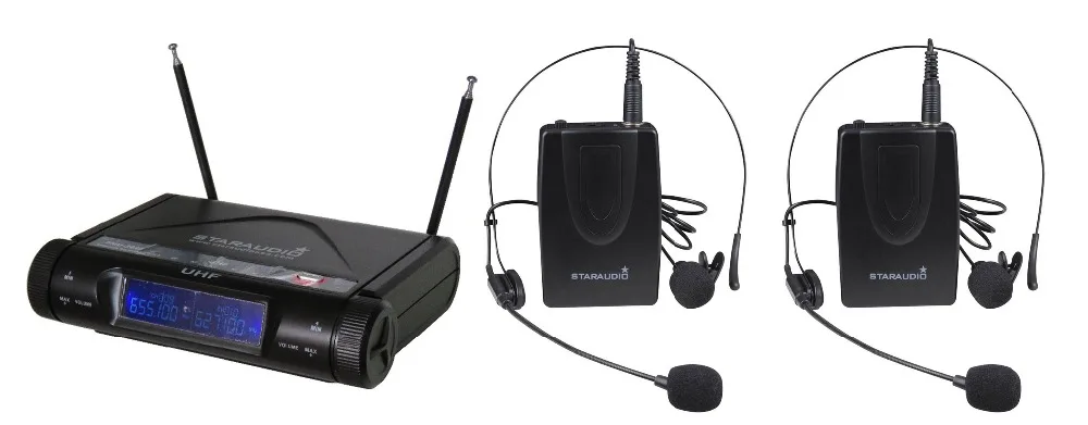 2ch wireless headset lapel mic