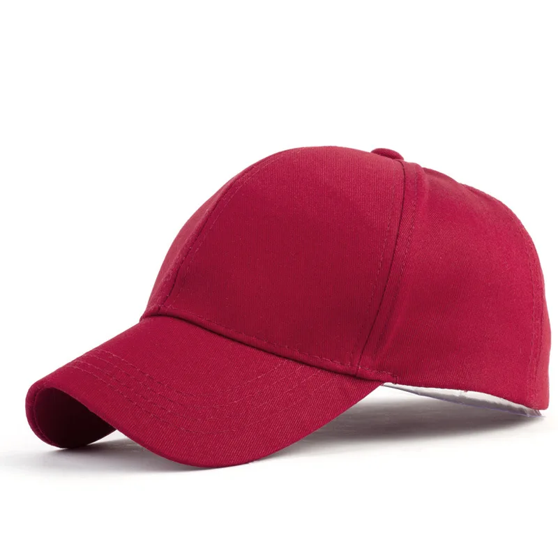 Женские однотонные кепки «конский хвост», дышащая Солнцезащитная шляпа, Спортивная теннисная Кепка - Цвет: red