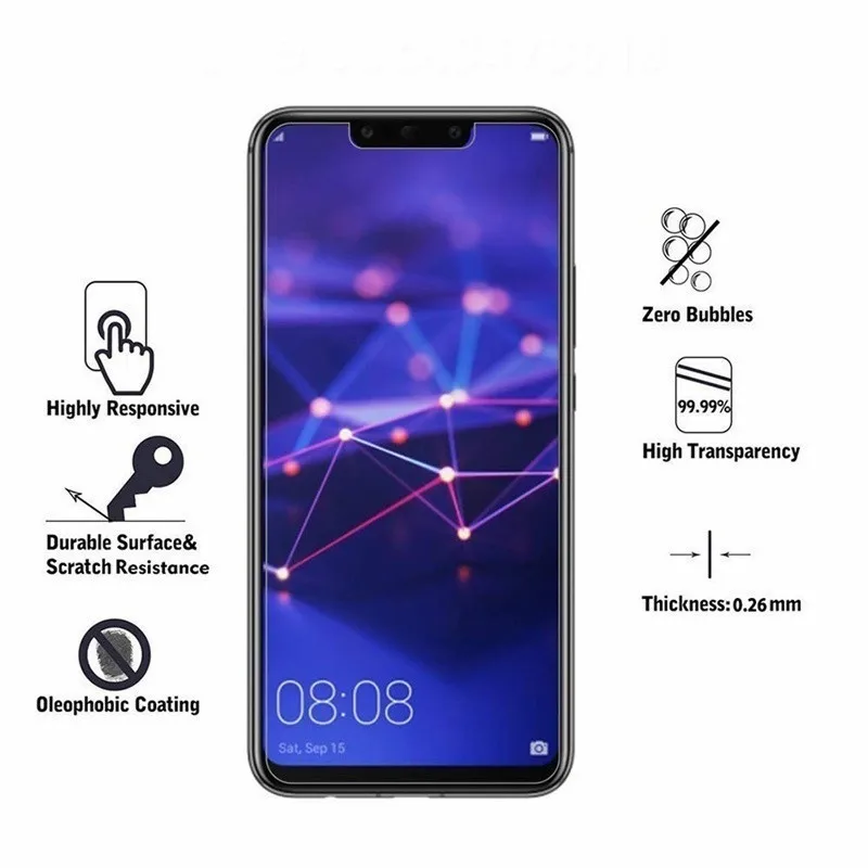 Закаленное стекло для Huawei P30 P10 P20 Lite Защитное P Smart 2019 P9 P8 Glas Защитная пленка