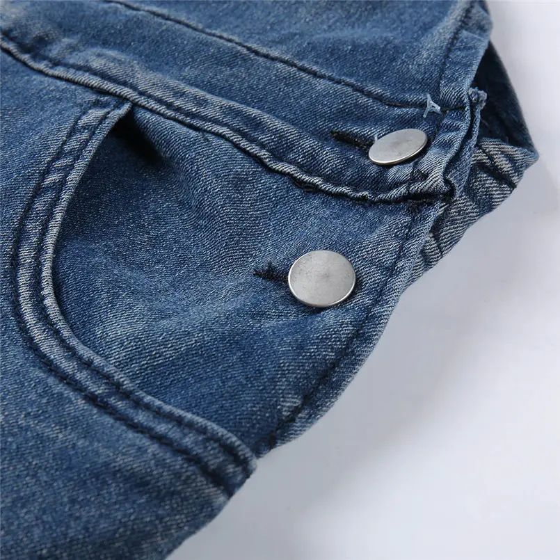 New Men Summer Autumn Fashion Overall Casual Jumpsuit Jeans Wash Broken Pocket Trousers Suspender Pants Brief Joggers Pant #4R06 (8)