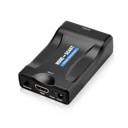 HDMI конвертер/переходник в SCART HDMI вход SCART выход Композитный видео HD стерео аудио адаптер 720 p/1080 p для HDTV DVD NTSC PAL