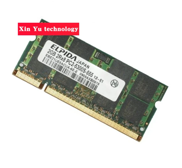 

Lifetime warranty For Elpida DDR2 2GB 667MHz PC2-5300S Original authentic ddr 2 2G notebook memory Laptop RAM 200PIN SODIMM