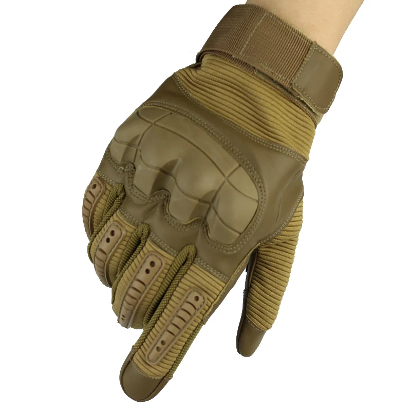Для мужчин Сенсорный экран Тактический резиновая с твердыми костяшками полный палец перчатки в стиле милитари Пейнтбол Airsoft велосипедов армейские перчатка из искусственной кожи