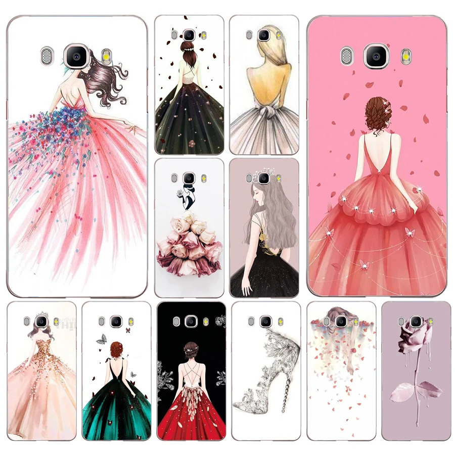 

208FG Luxury Wedding Dress Girl Soft Silicone Tpu Cover phone Case for Samsung j3 j5 j7 2016 2017 j330 j2 j6 Plus 2018