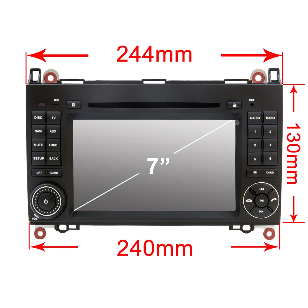 Discount Owtosin Car Radio Multimedia Video Player Navigation GPS Android 9.0 For Mercedes Benz A-Class W169 B-Class W245 Sprinter Viano 3