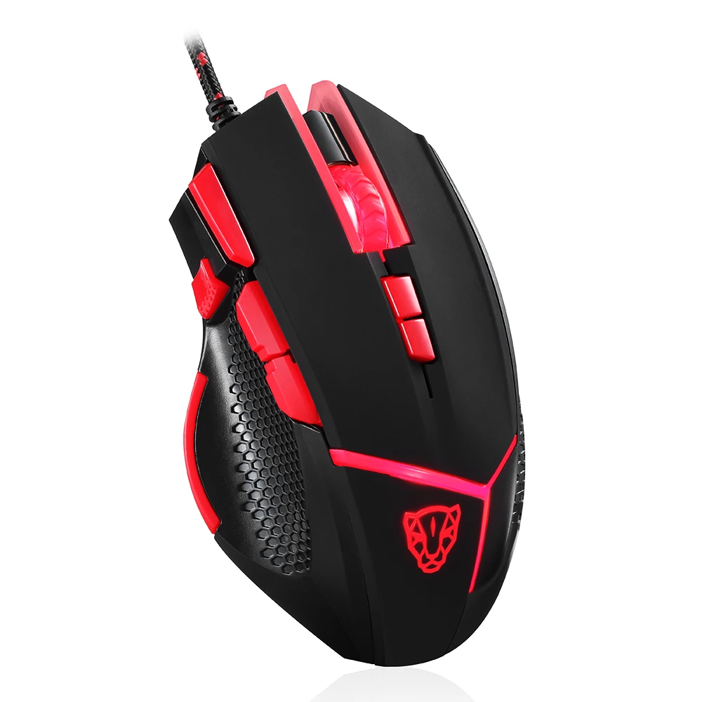 Motospeed Проводная игровая мышь 4000DPI 9 кнопок оптические мыши с набором для настройки