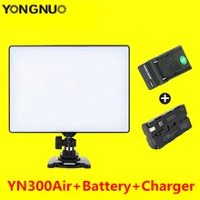 YONGNUO YN-300 YN300 Air LED Накамерный Cвет 3200 К-5500 К Лампа для Видеокамеры В комплекте NP-F550 Аккумулятор и Зарядное Устройство для Canon Nikon Видеокамеры