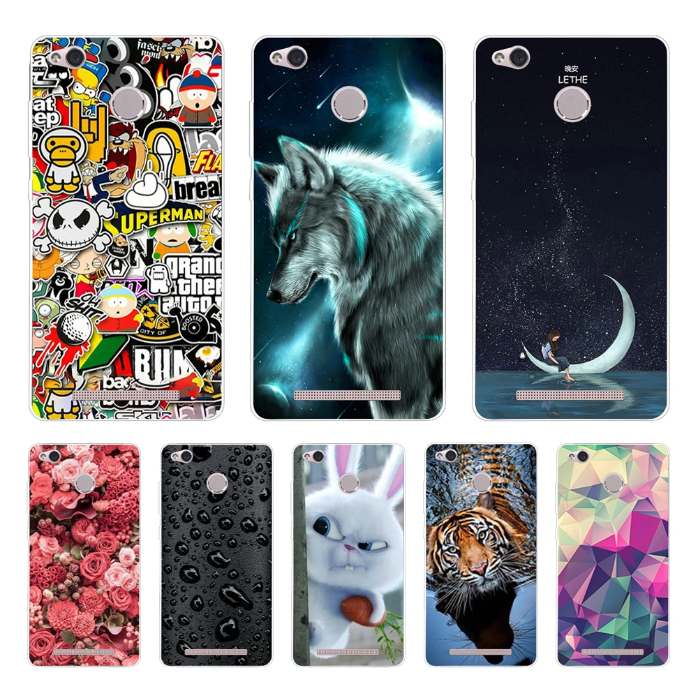 

Phone Cases For Xiaomi Redmi 3 Pro 3s Redmi 3s Cover 3D Silicon Phone Back Cover for Xiaomi Redmi 3 Pro Case Redmi 3 S Pro Case