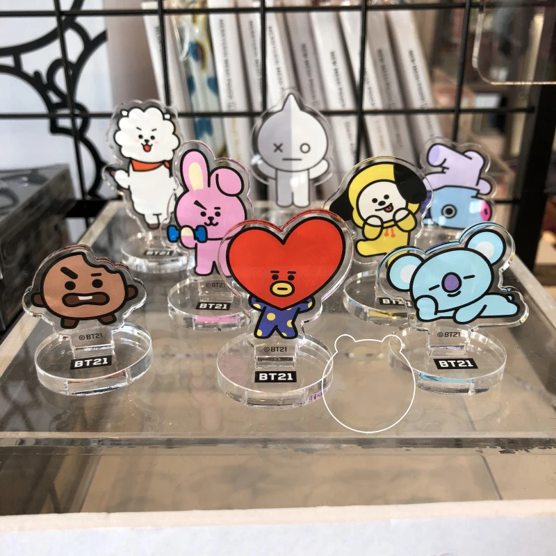

BTS ARMY VAN MANG CHIMMY TATA COOKY RJ KOYA SHOOKY Acrylic Stand Action Figure Model Toy Fashion Table Desk Decor Kpop Gift