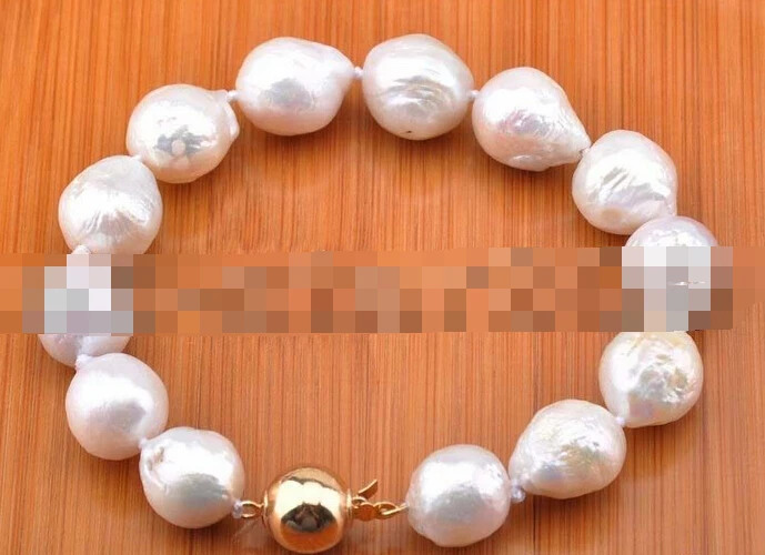 

huij 001672 White almost Edison KESHI REBORN PEARL BRACELET